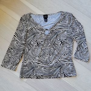 INC zebra print top